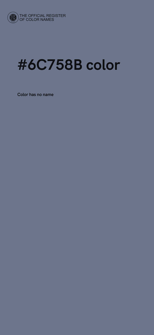 #6C758B color image