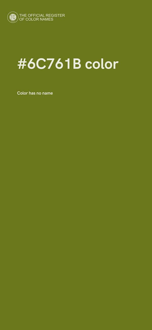 #6C761B color image