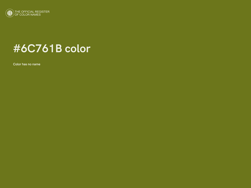 #6C761B color image