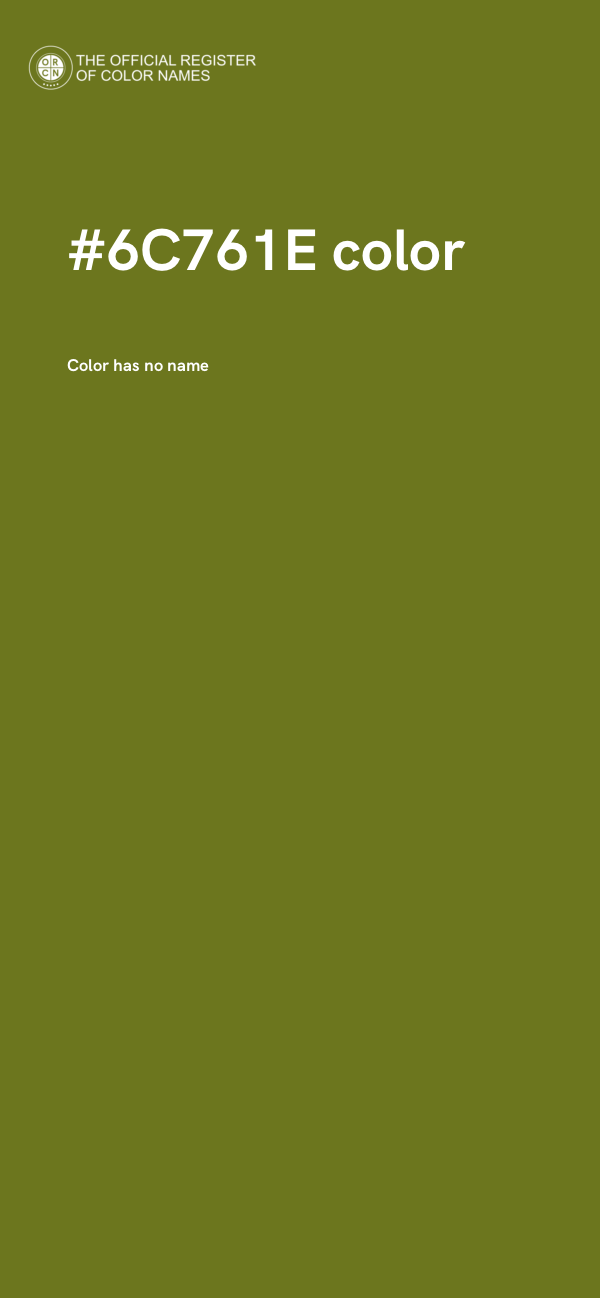 #6C761E color image