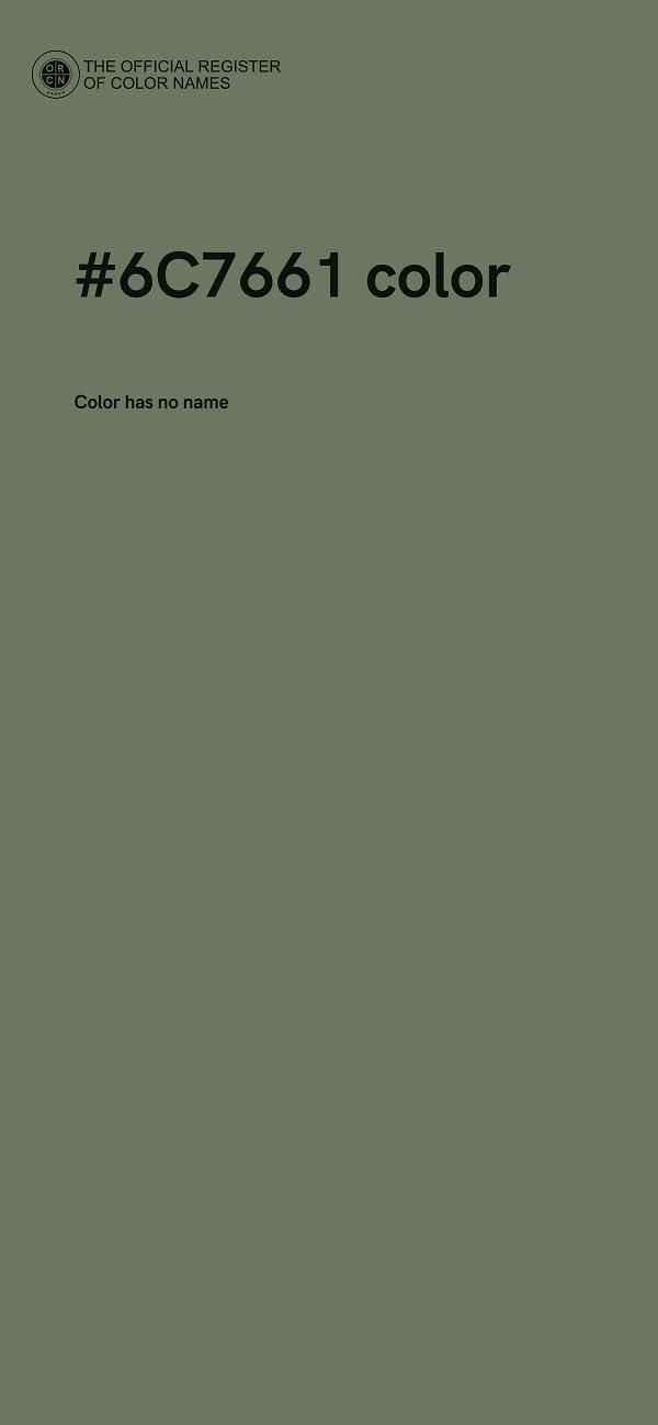 #6C7661 color image