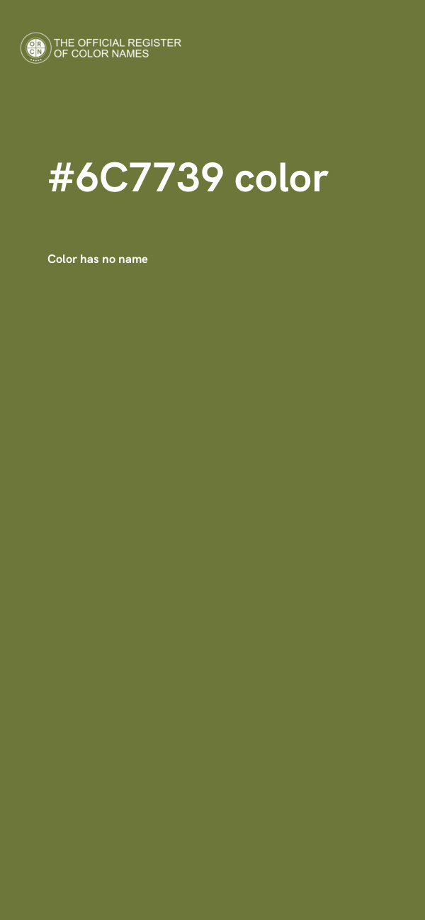 #6C7739 color image