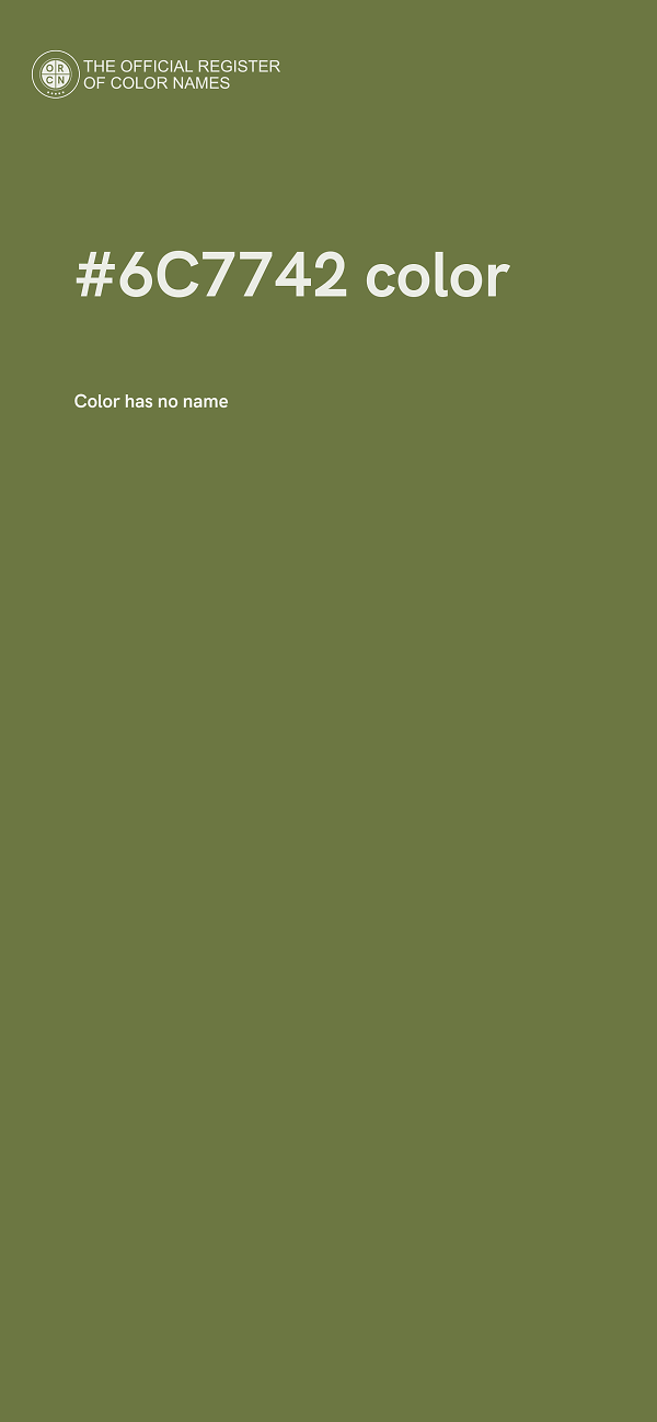 #6C7742 color image