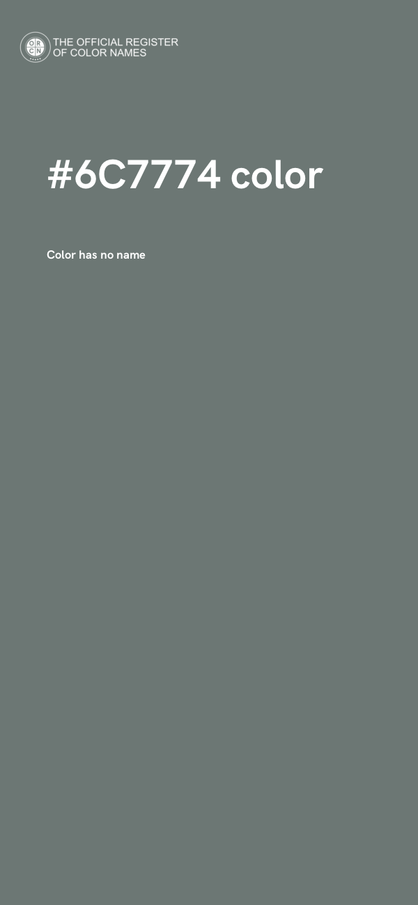 #6C7774 color image