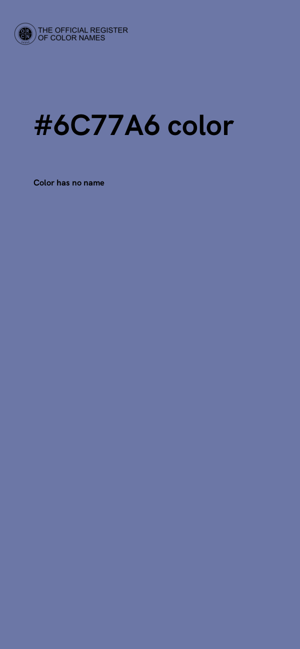 #6C77A6 color image