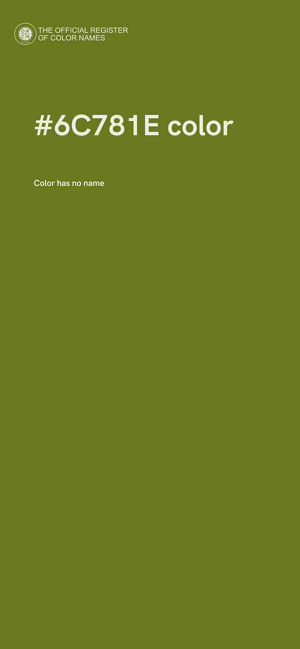 #6C781E color image