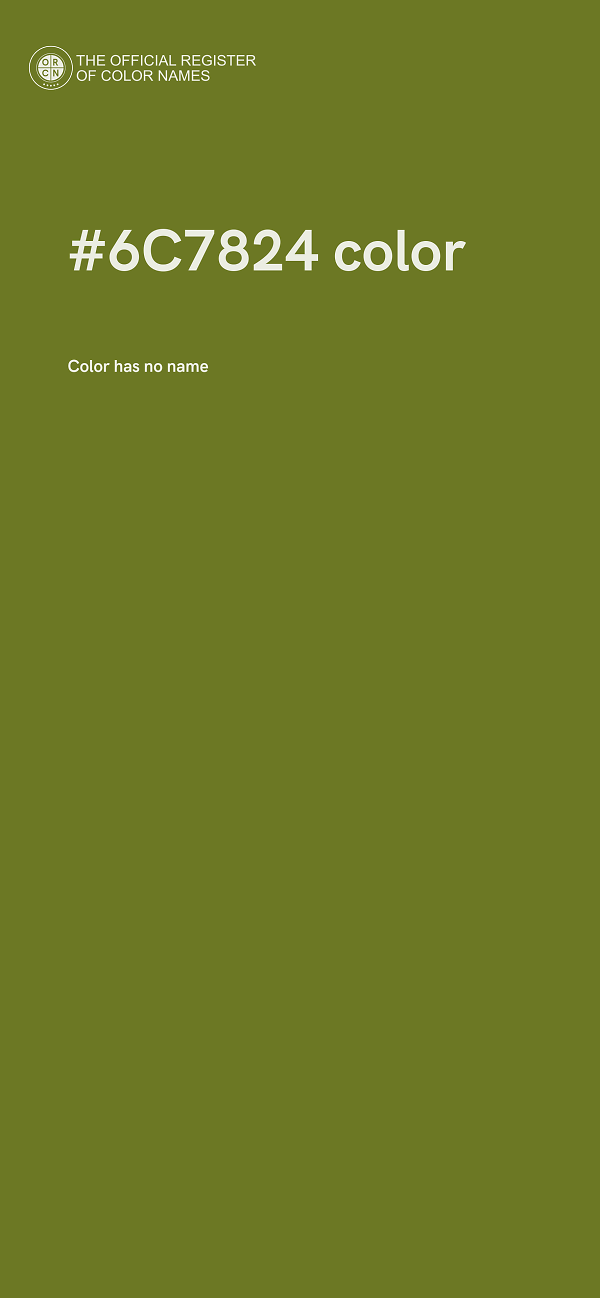 #6C7824 color image