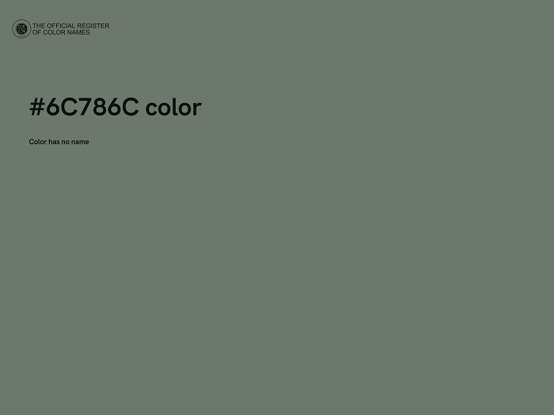 #6C786C color image