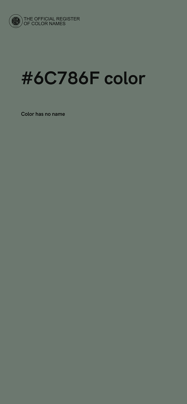 #6C786F color image
