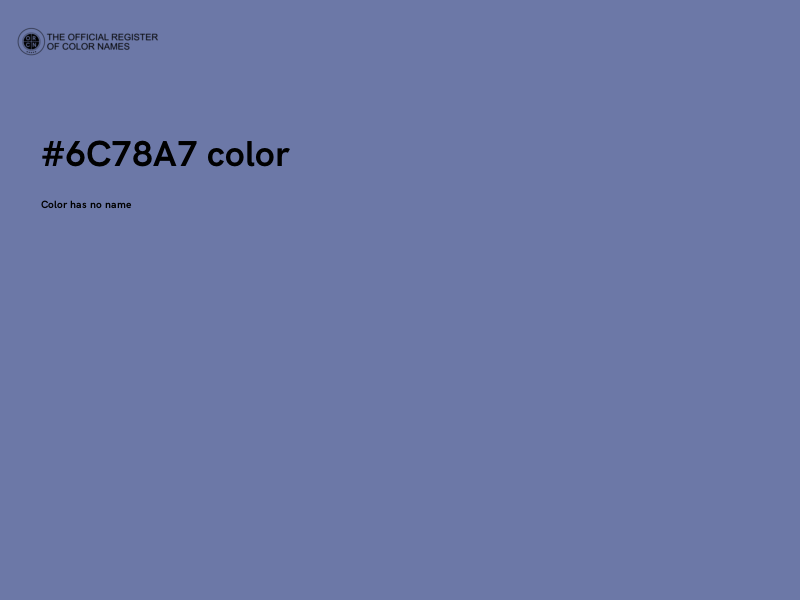 #6C78A7 color image