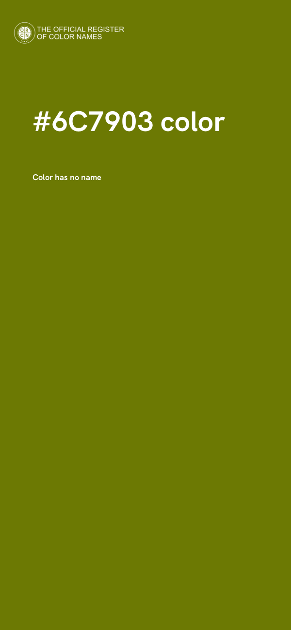 #6C7903 color image
