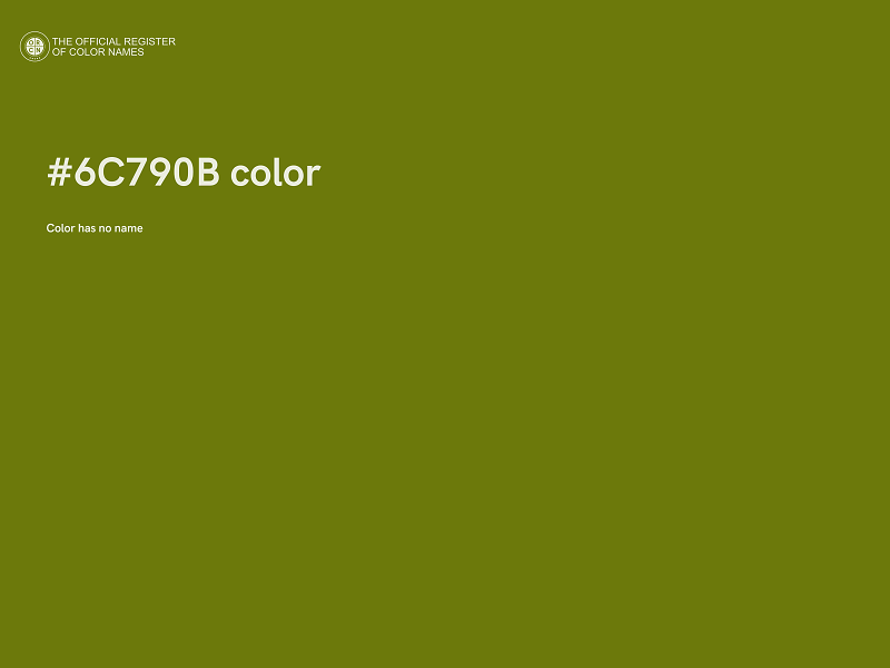 #6C790B color image