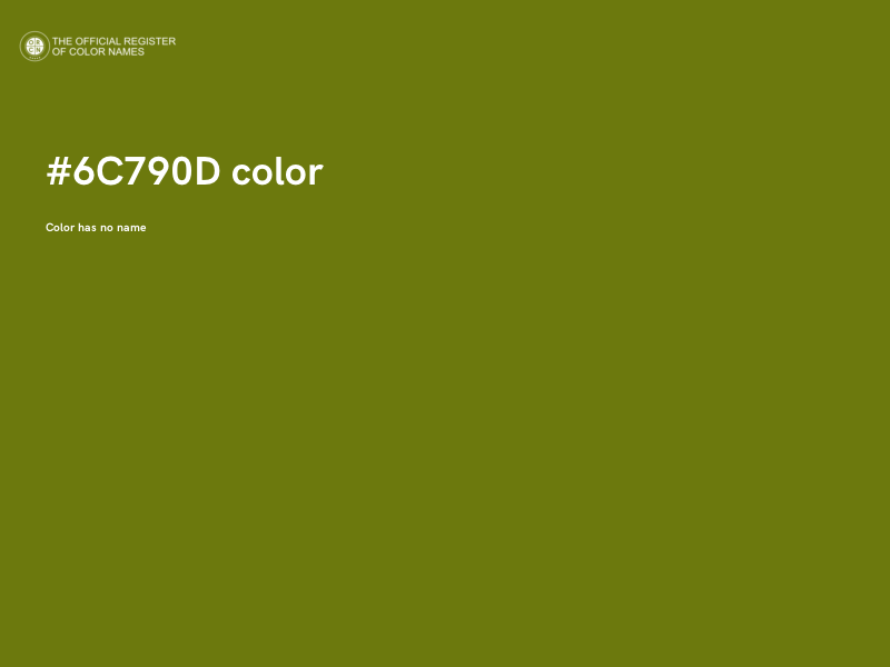 #6C790D color image