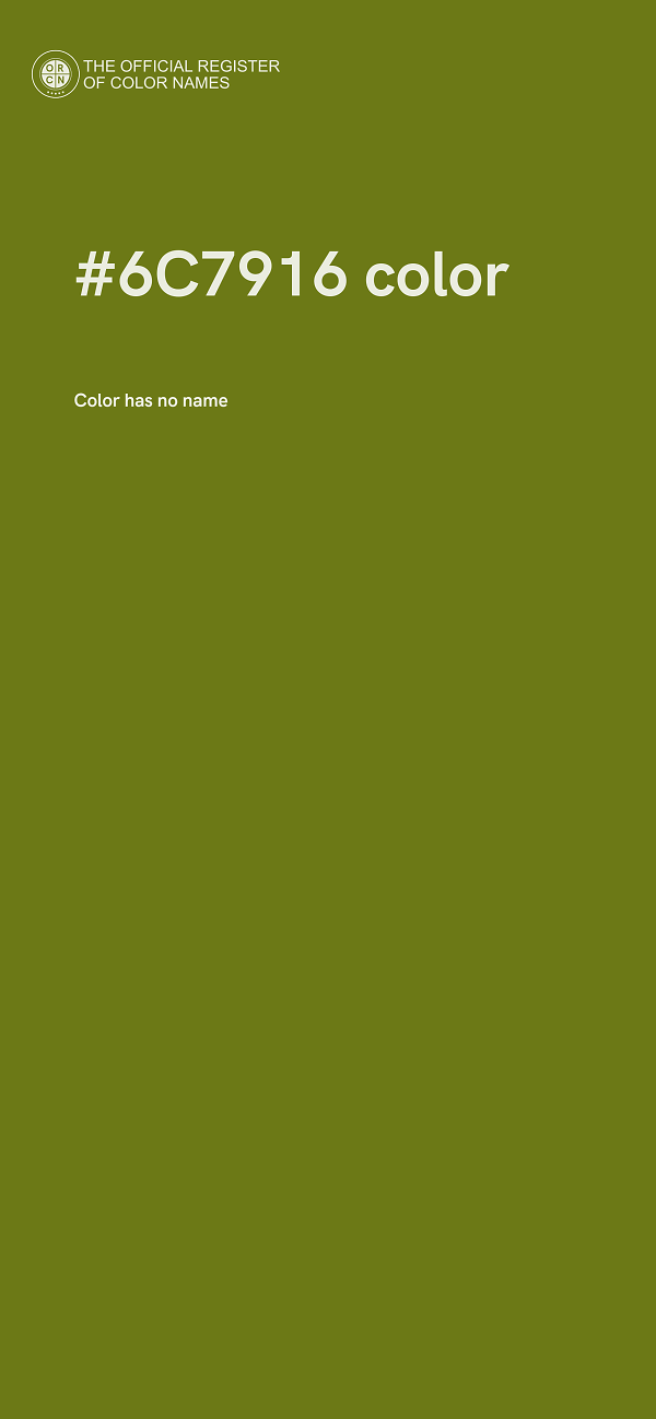 #6C7916 color image
