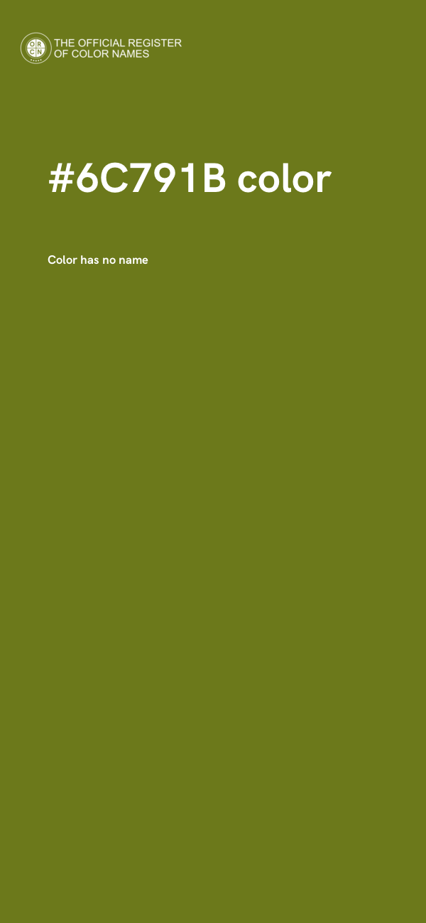 #6C791B color image