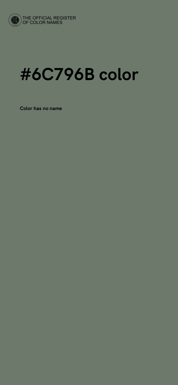 #6C796B color image
