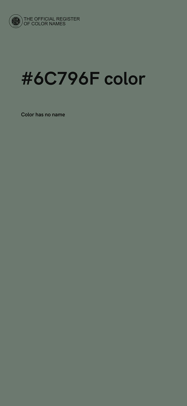 #6C796F color image