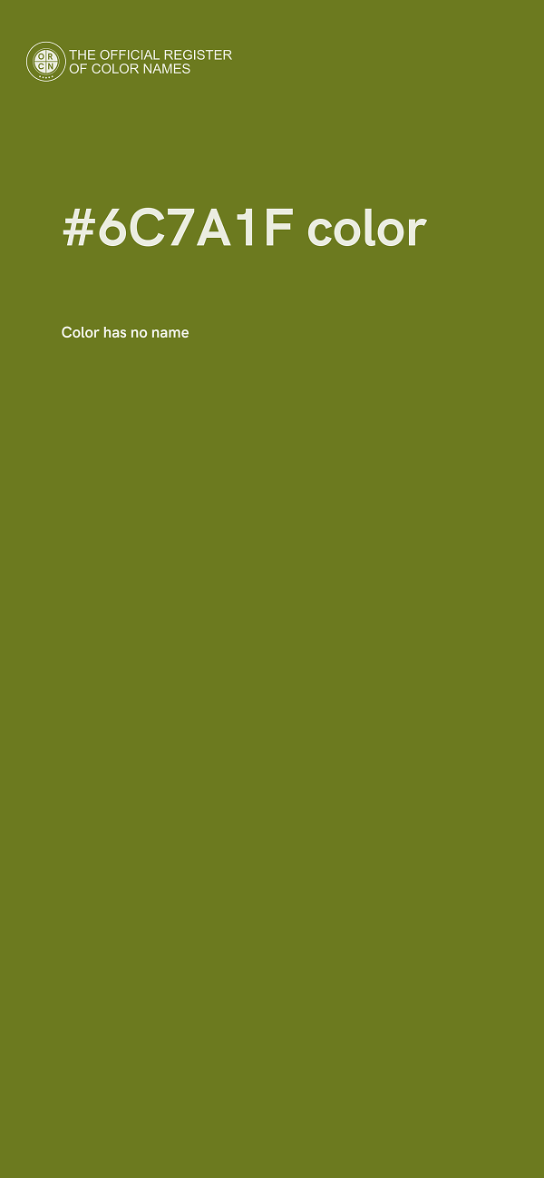 #6C7A1F color image
