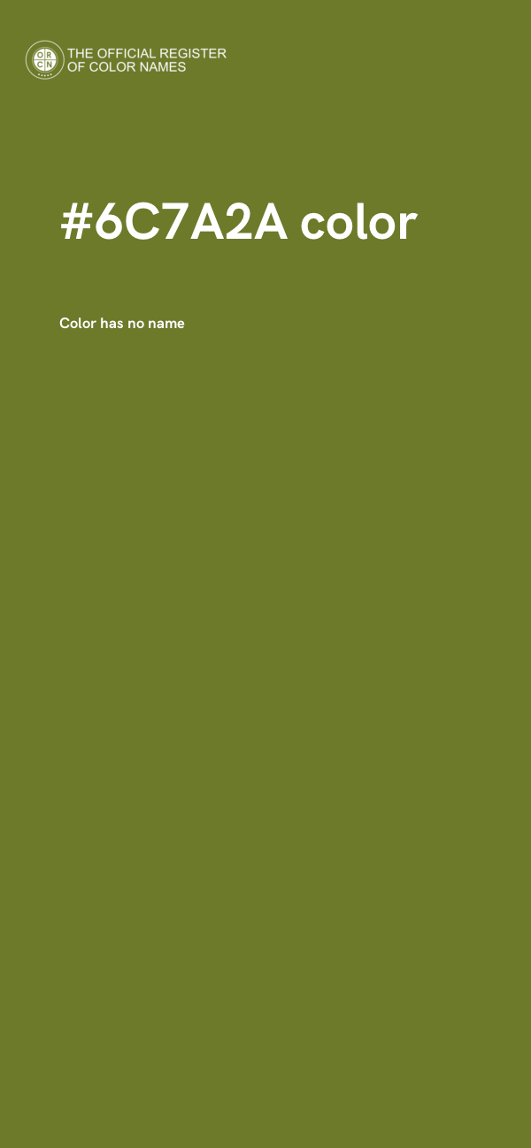 #6C7A2A color image