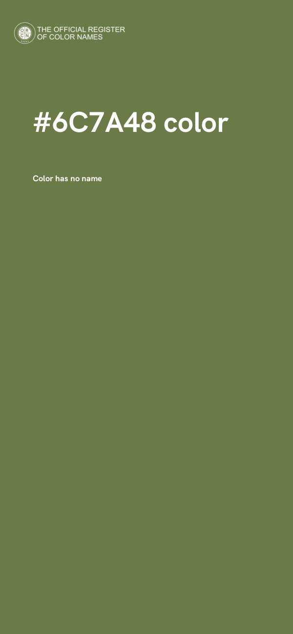 #6C7A48 color image