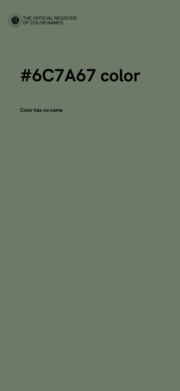#6C7A67 color image