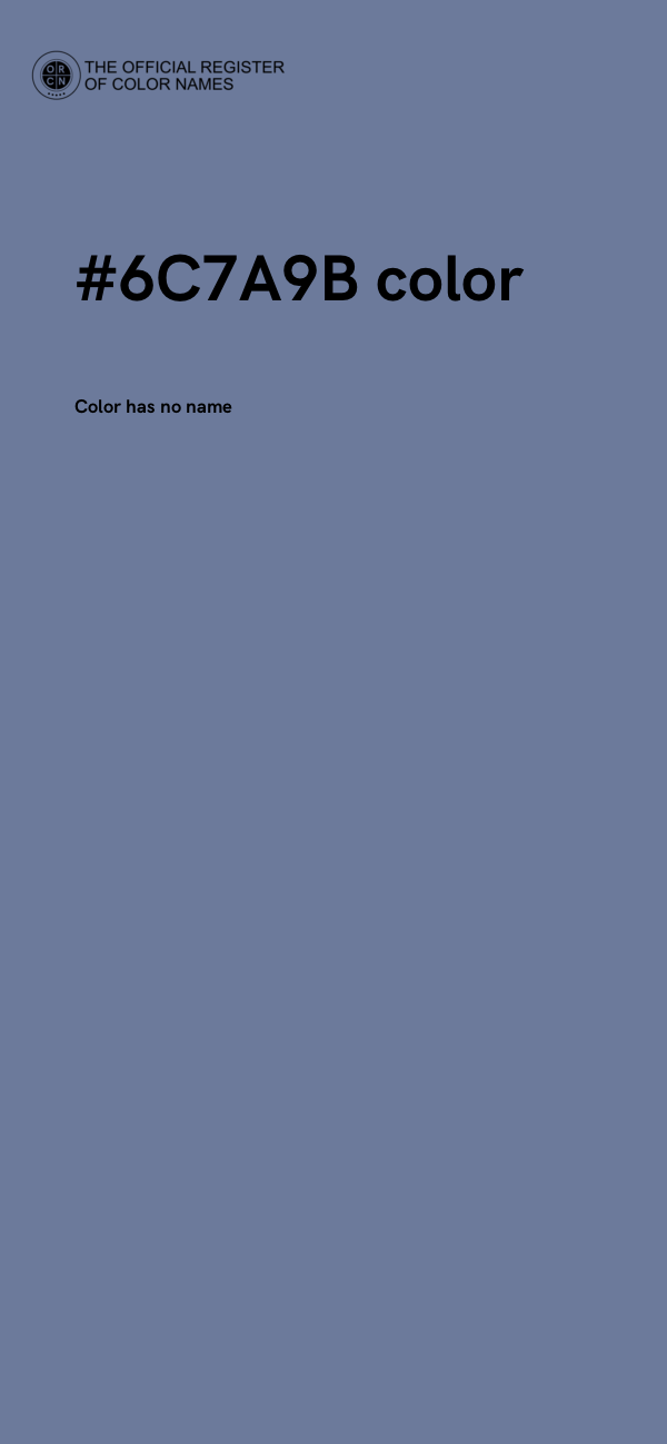 #6C7A9B color image