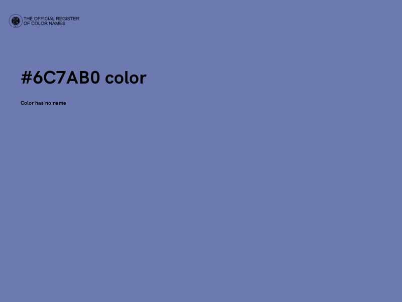 #6C7AB0 color image