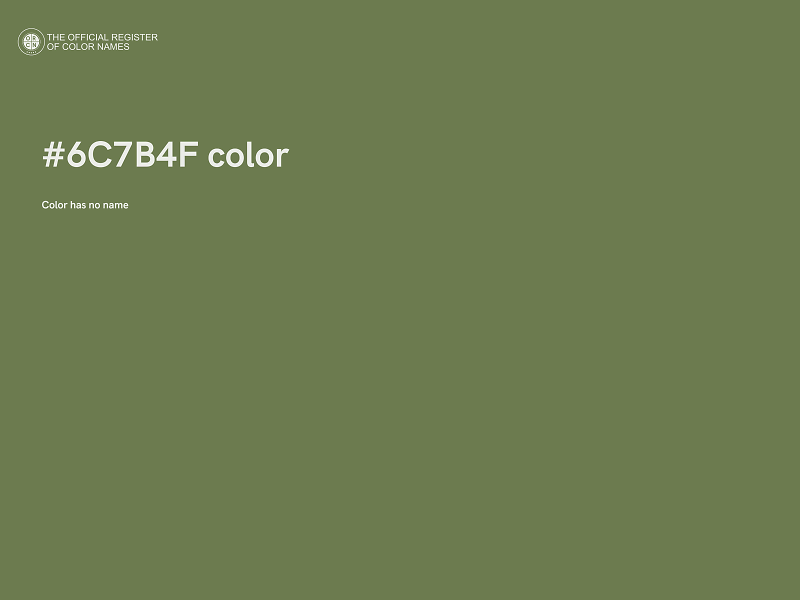 #6C7B4F color image