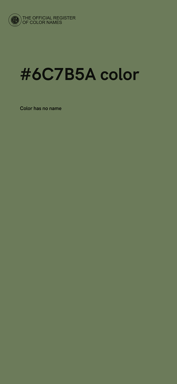 #6C7B5A color image