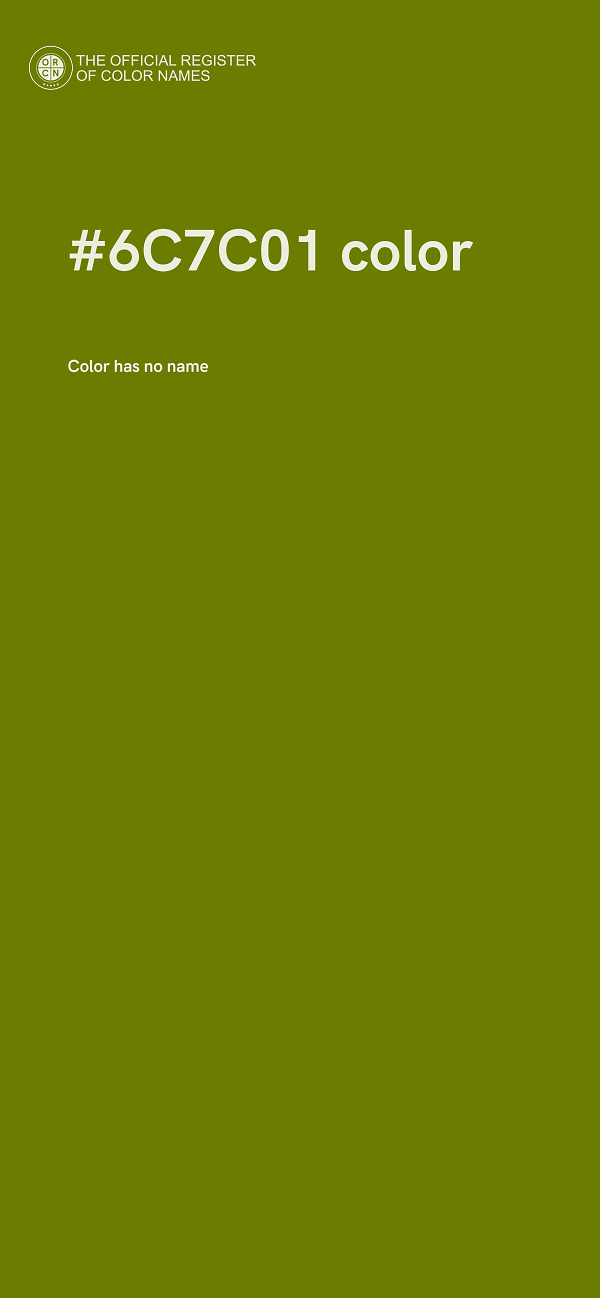 #6C7C01 color image