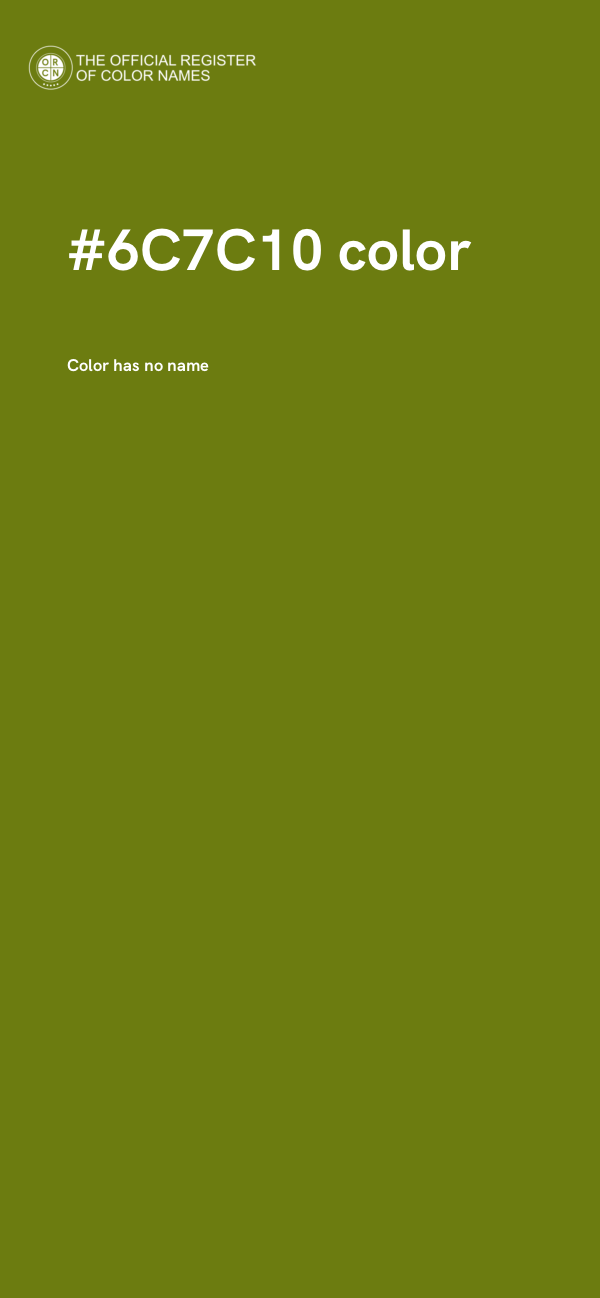 #6C7C10 color image