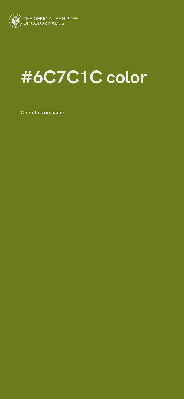 #6C7C1C color image