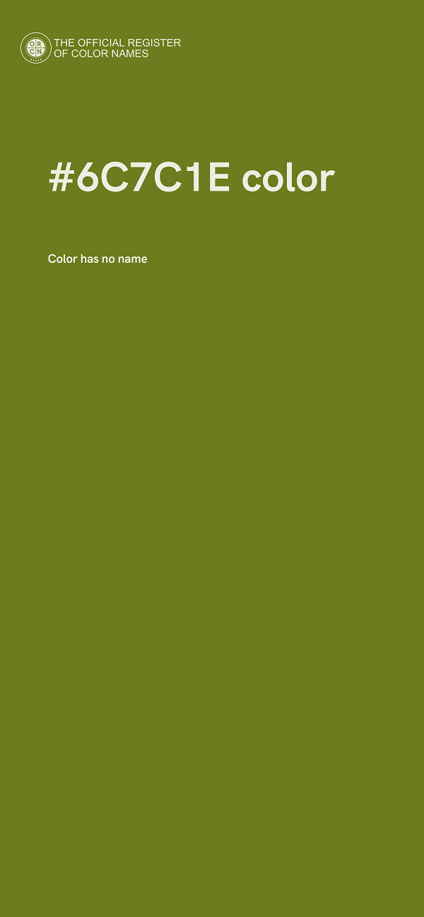 #6C7C1E color image