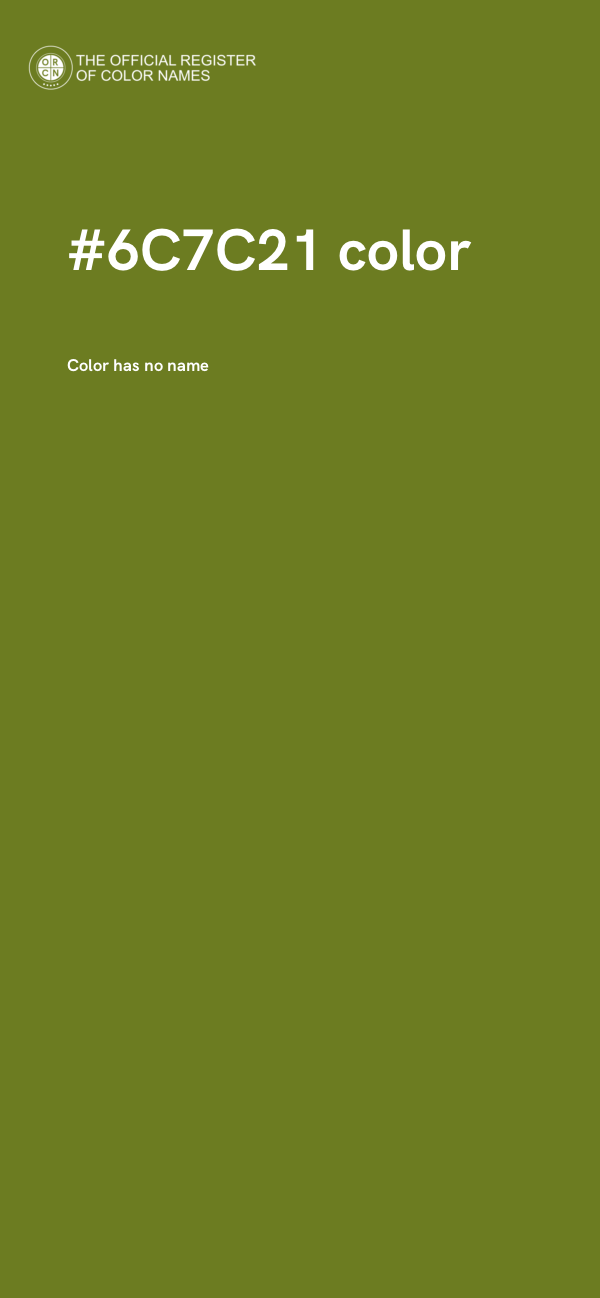 #6C7C21 color image