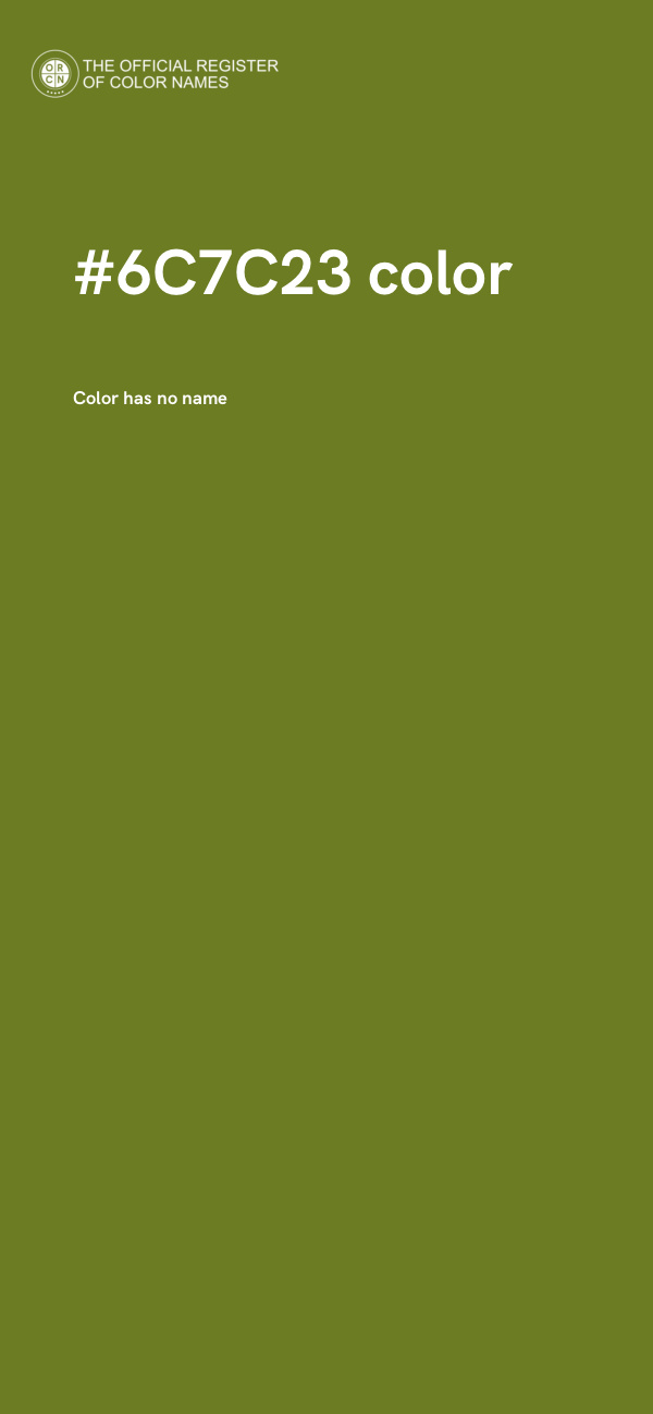 #6C7C23 color image