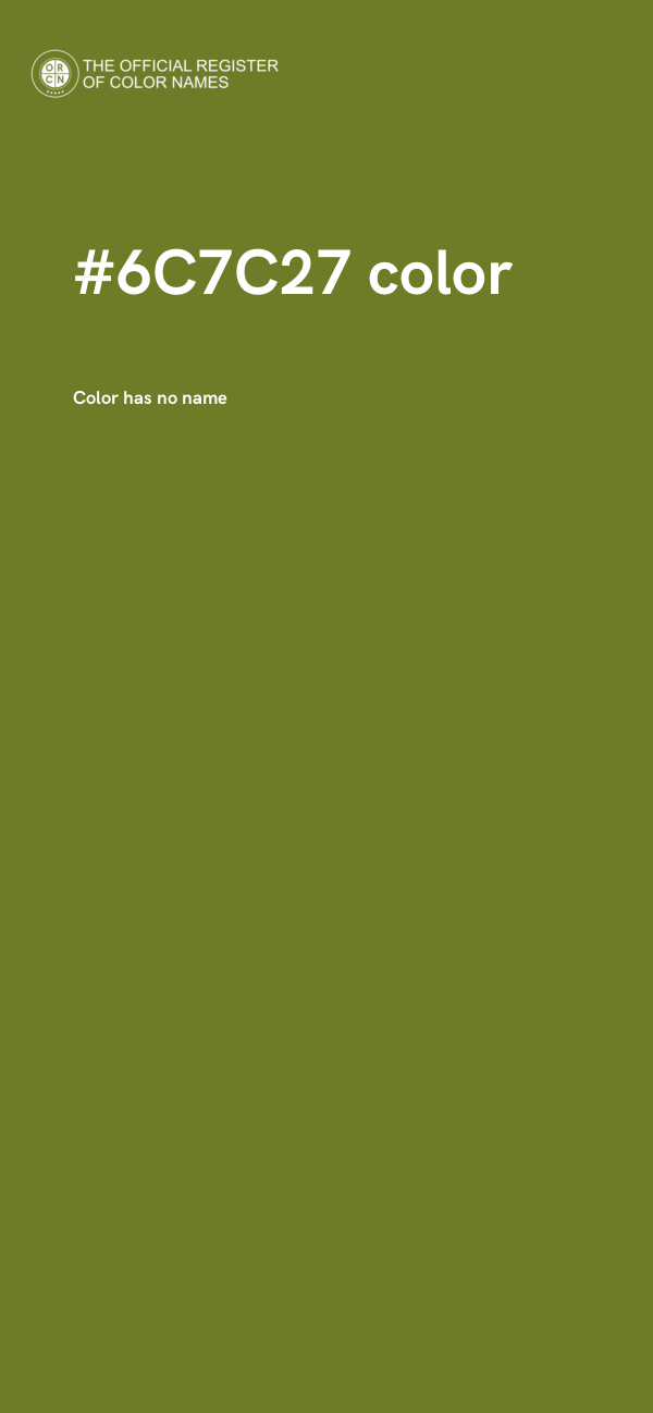 #6C7C27 color image