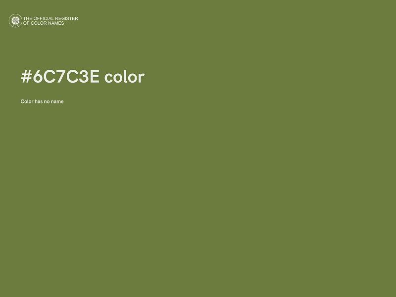 #6C7C3E color image