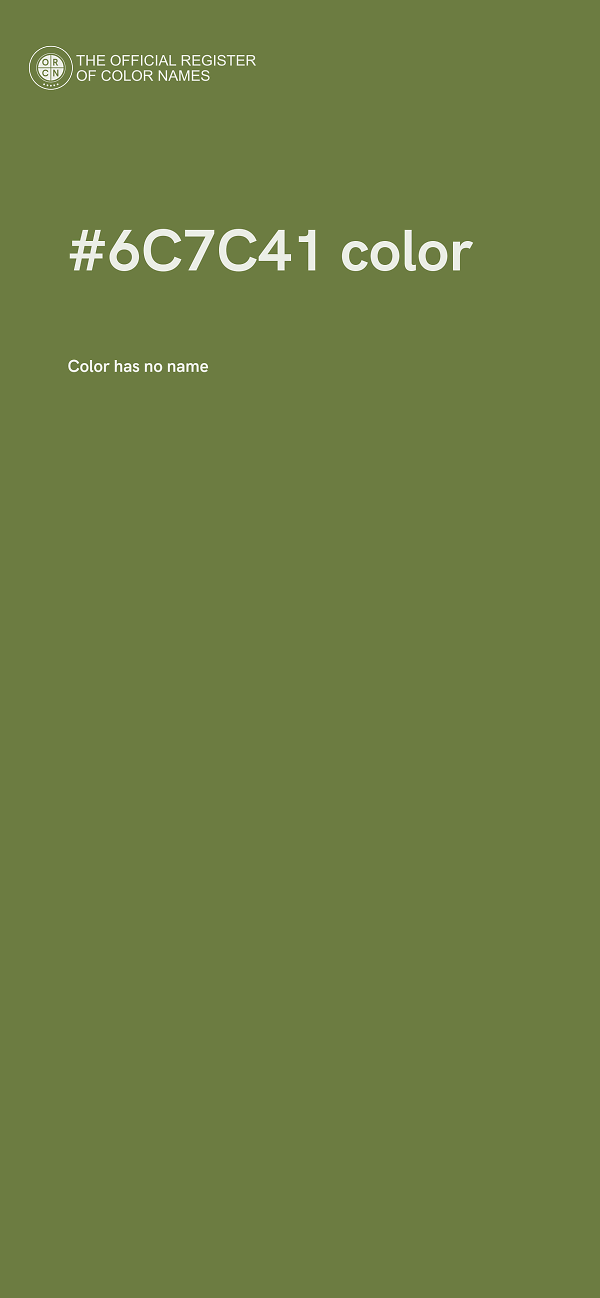 #6C7C41 color image