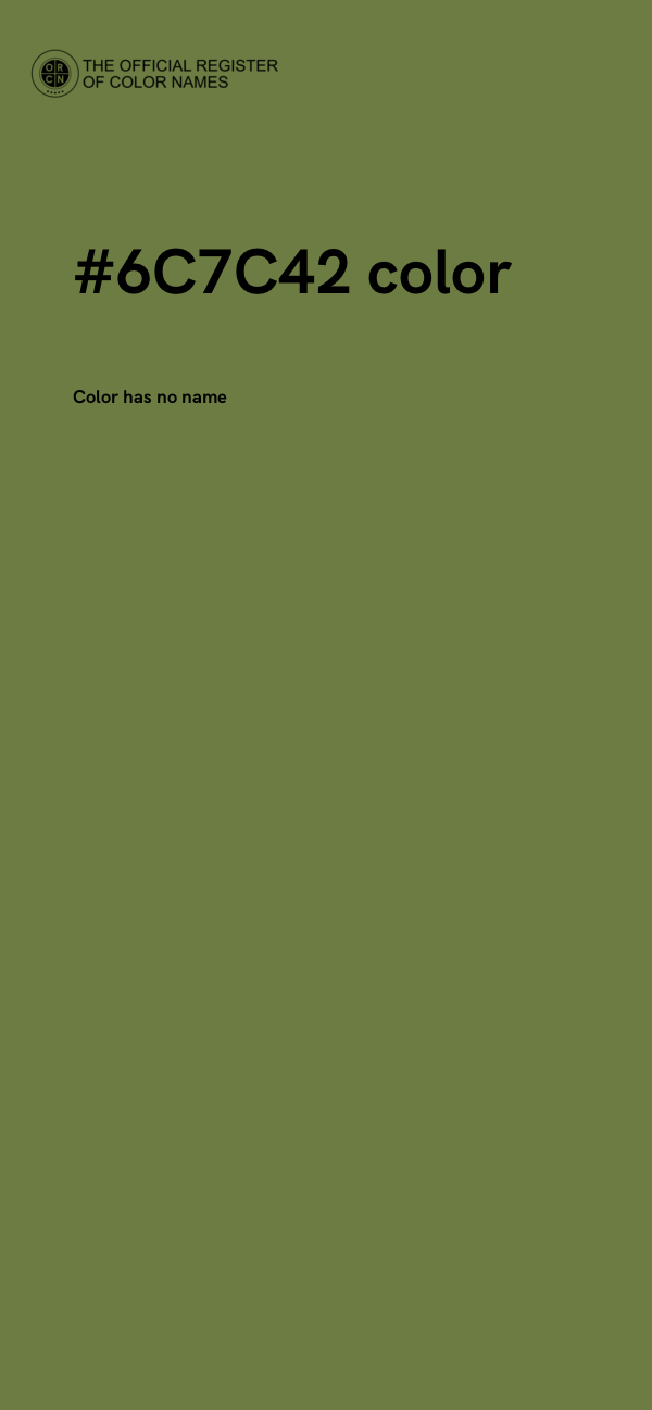 #6C7C42 color image