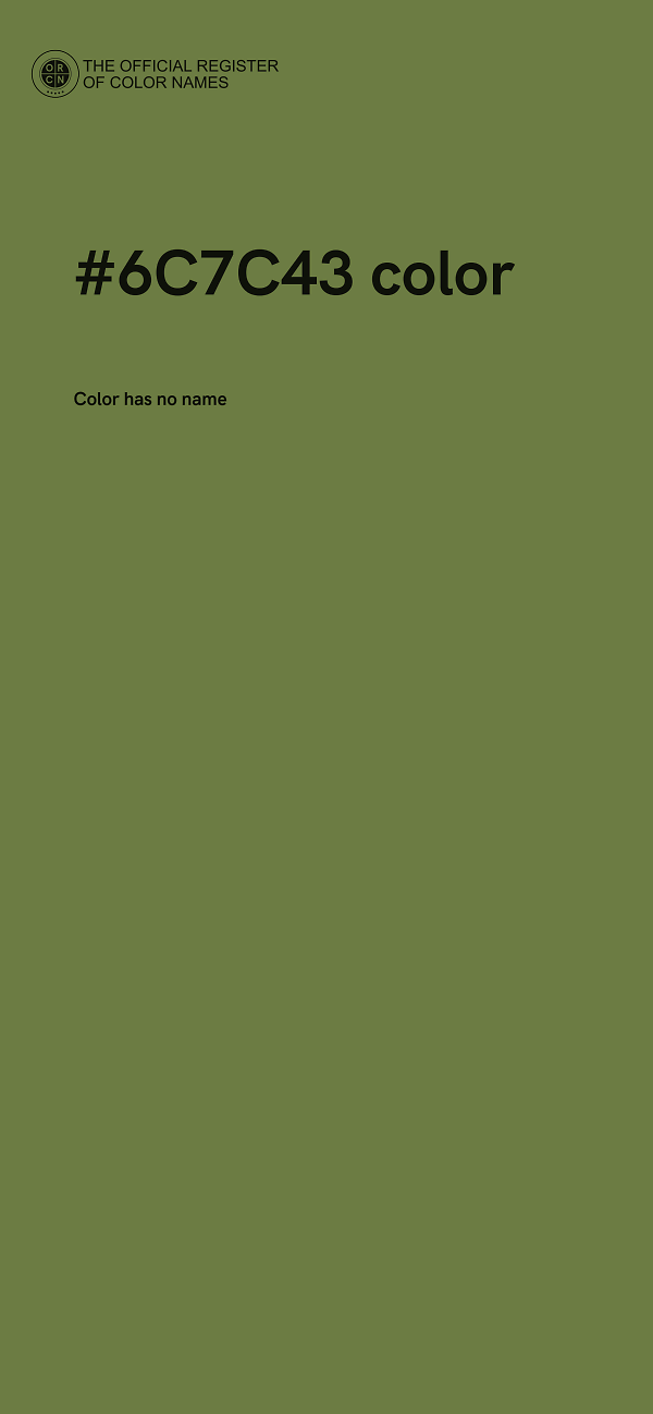 #6C7C43 color image