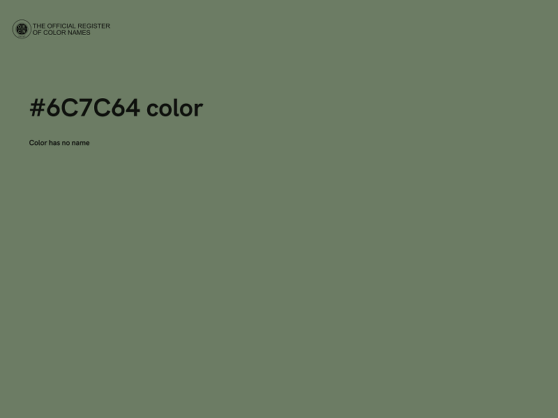 #6C7C64 color image