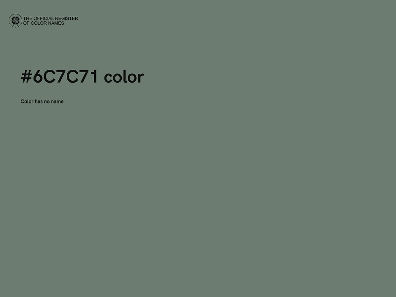 #6C7C71 color image