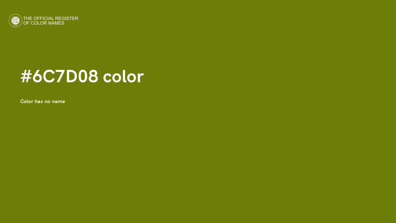 #6C7D08 color image