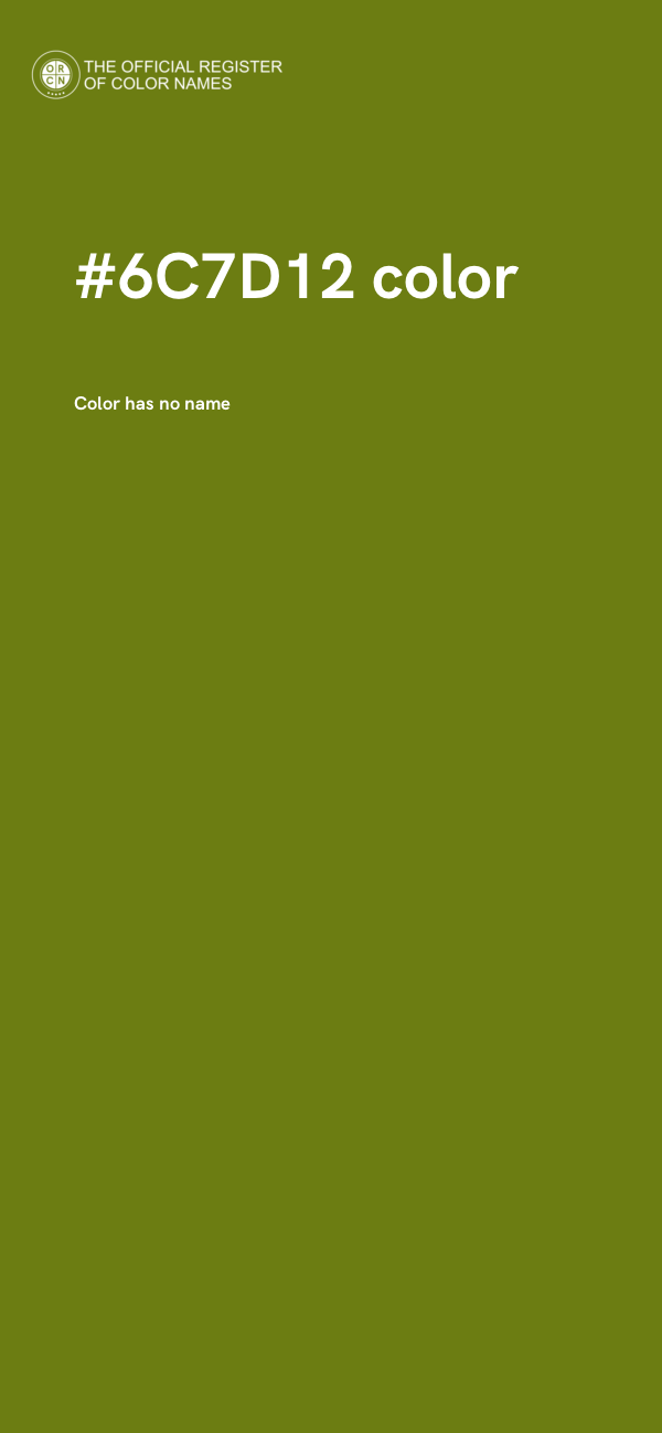 #6C7D12 color image