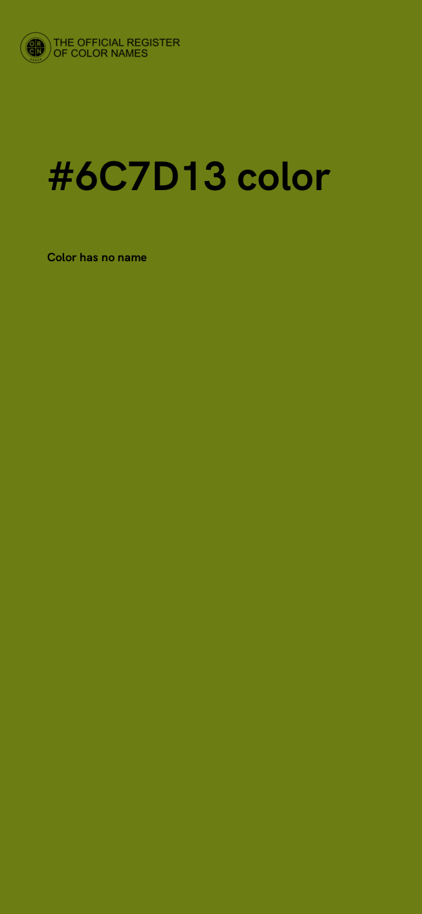 #6C7D13 color image