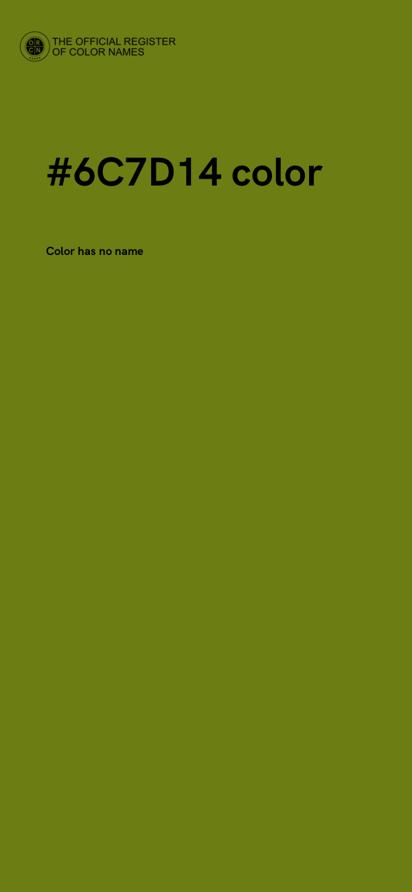 #6C7D14 color image