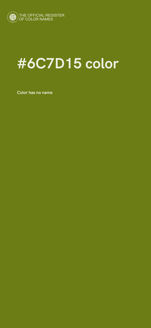 #6C7D15 color image