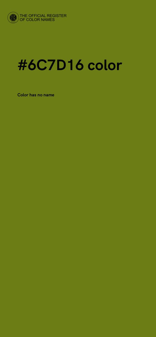 #6C7D16 color image