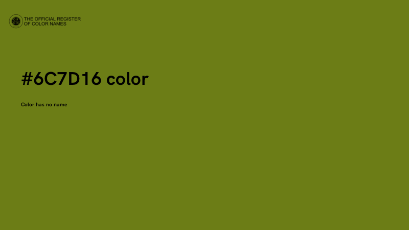 #6C7D16 color image