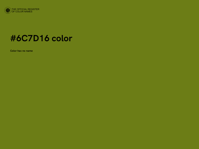 #6C7D16 color image